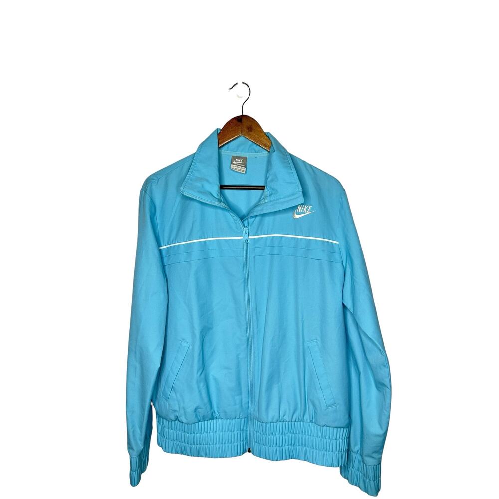 Vintage Nike Sportswear sz XL 16-18 blue lightweight track jacket‎ womens
